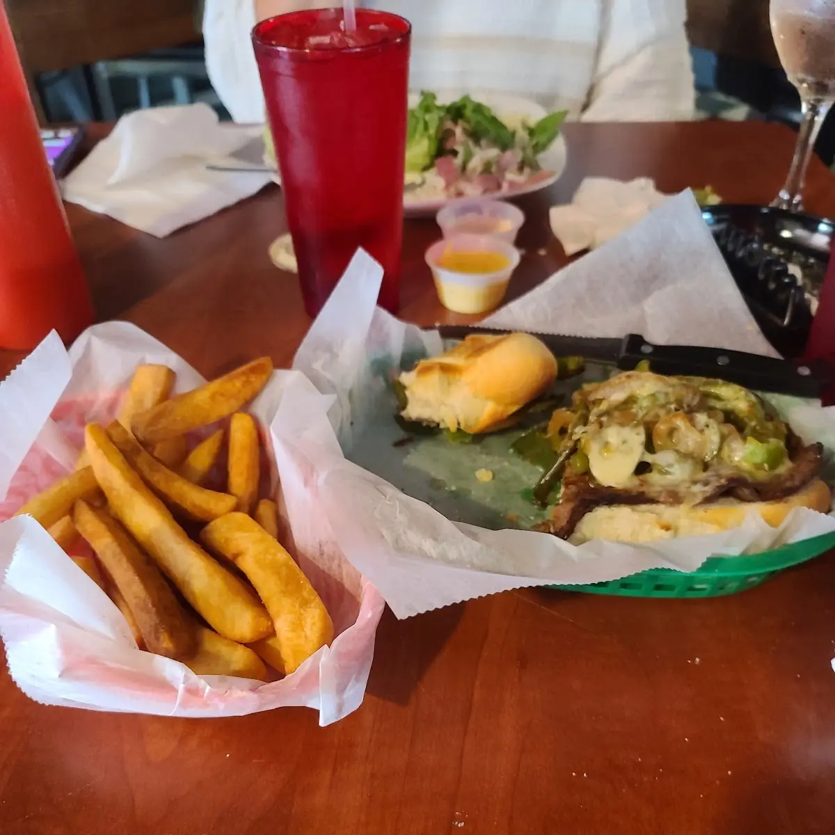Philly Cheese Steak Sandwich Steak Fries