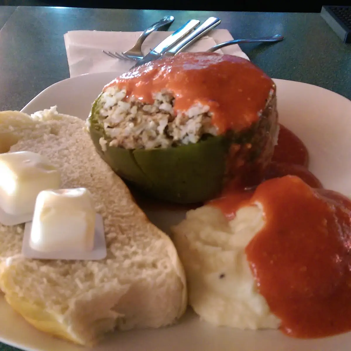 Stuffed Peppers & Mashed Taters