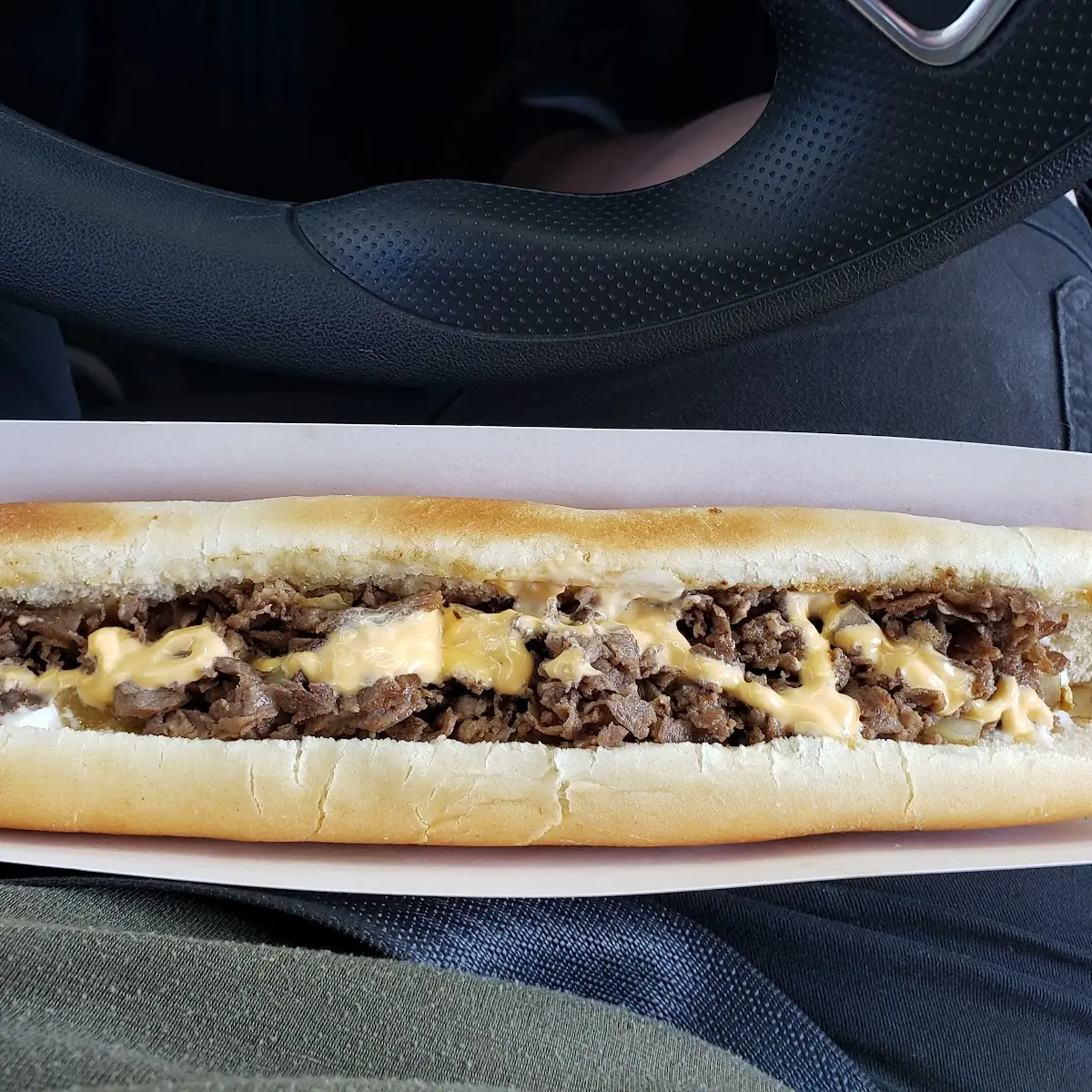 Foot Long Philly Cheese Steak Sandwich