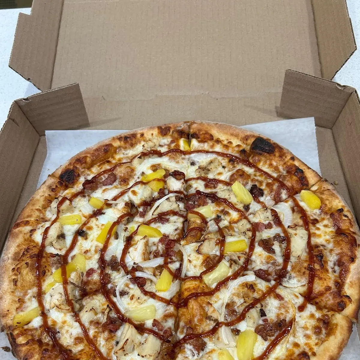 Chicken Bacon Ranch Specialty Pizza in Box
