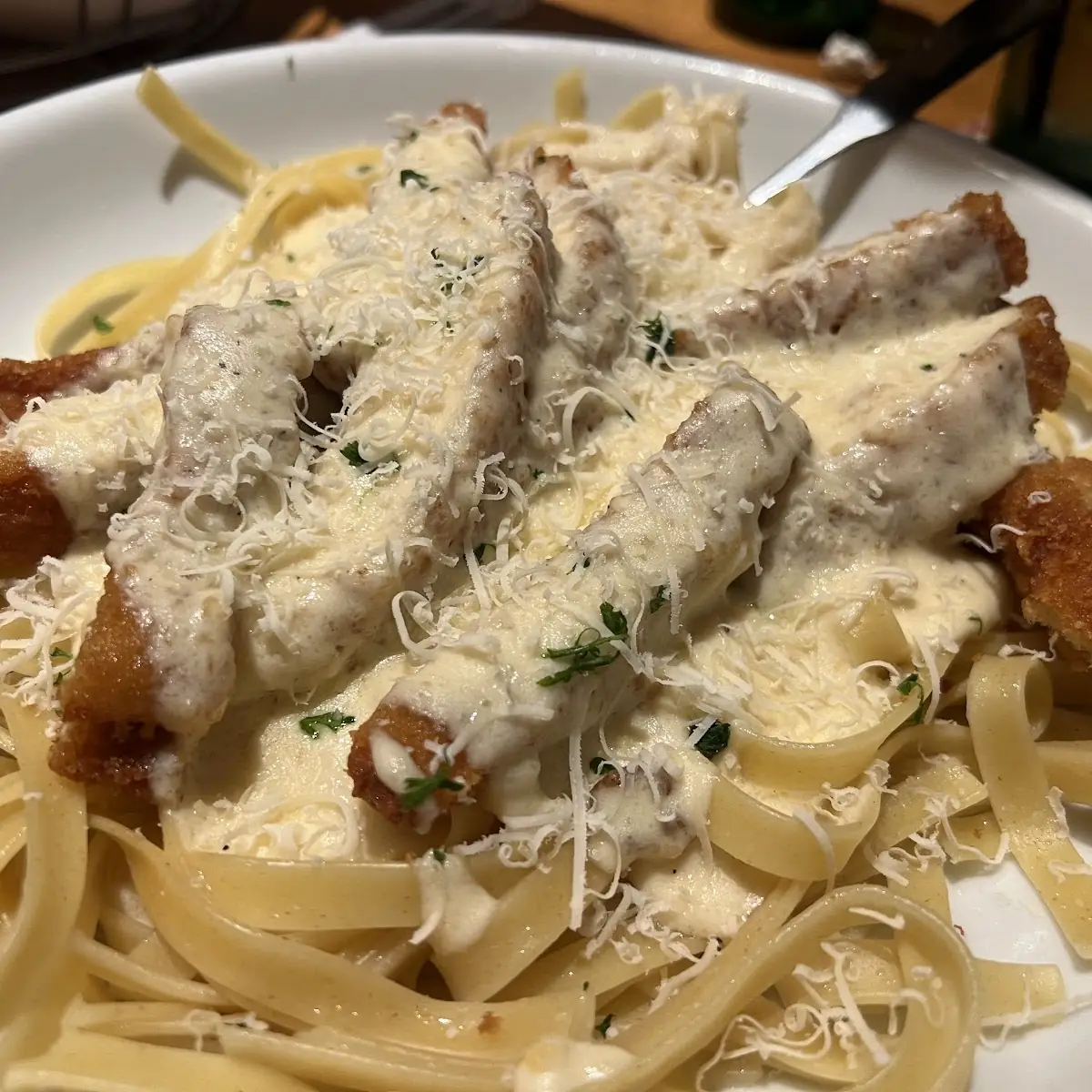 Crispy Chicken Alfredo