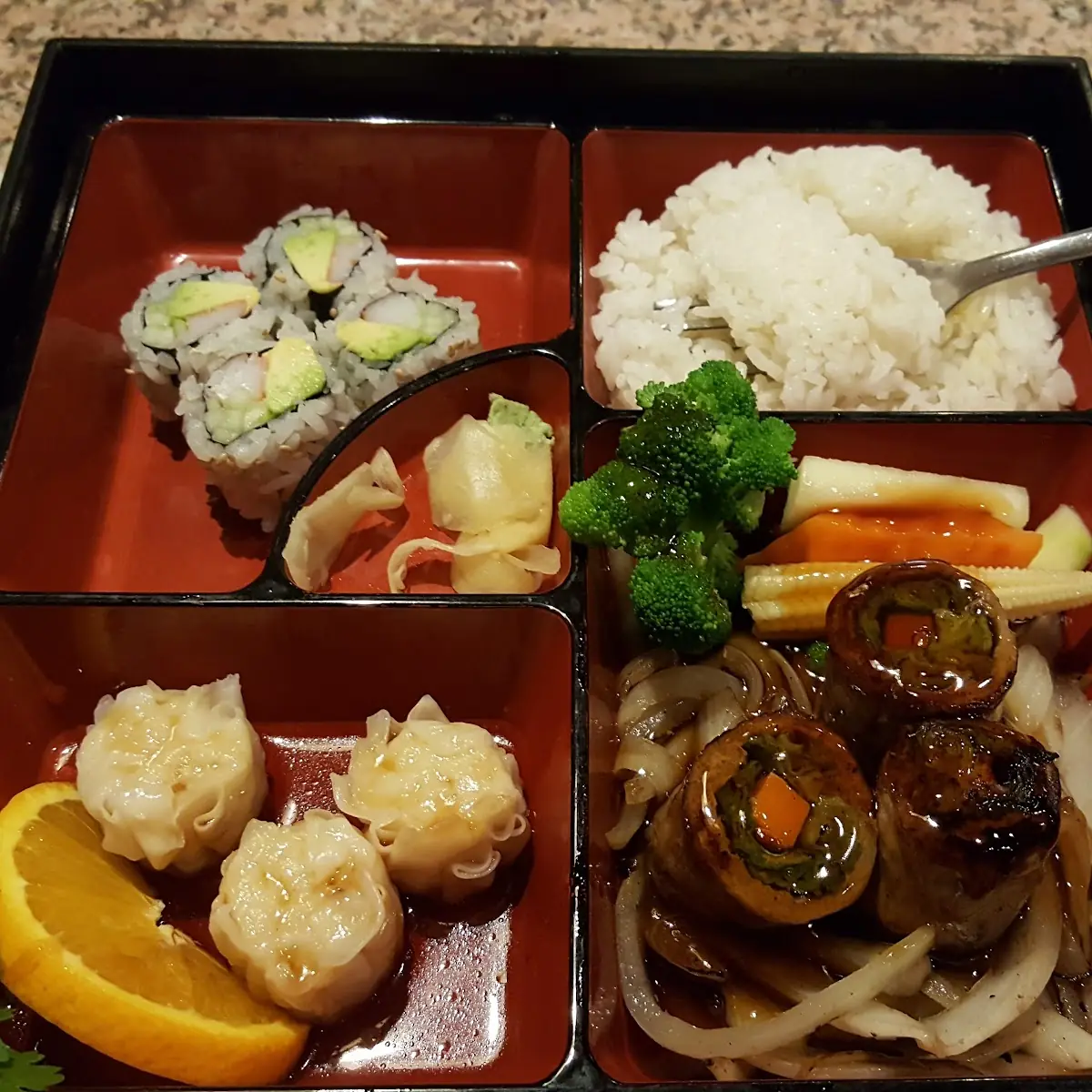 Beef Teriyaki Roll Bento Box
