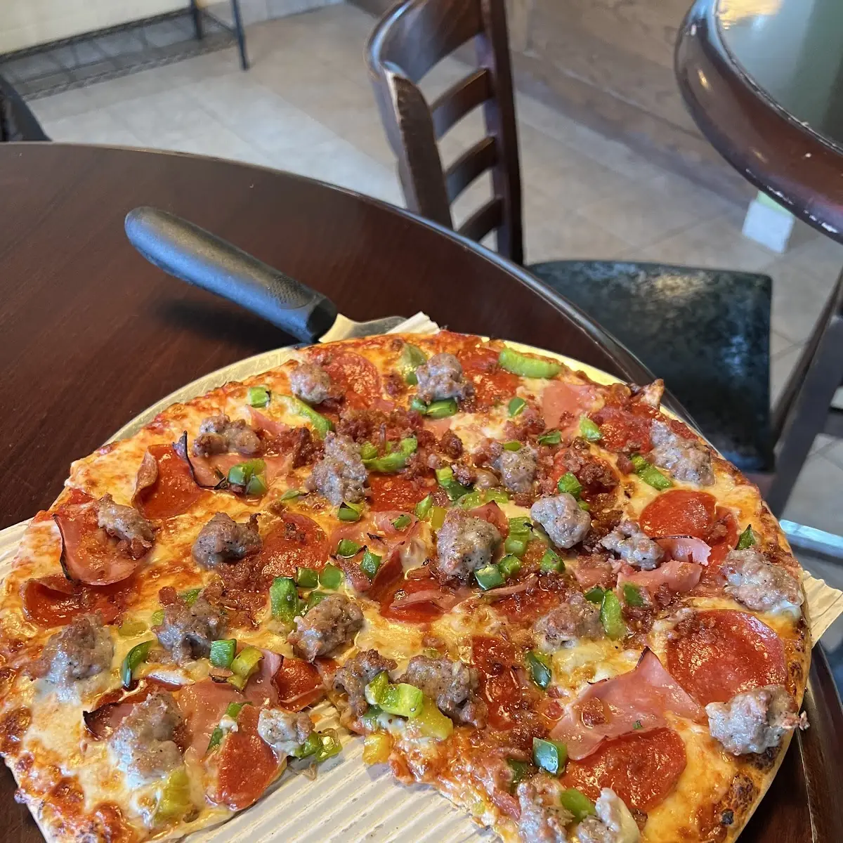 Meat Lovers with Green Peppers