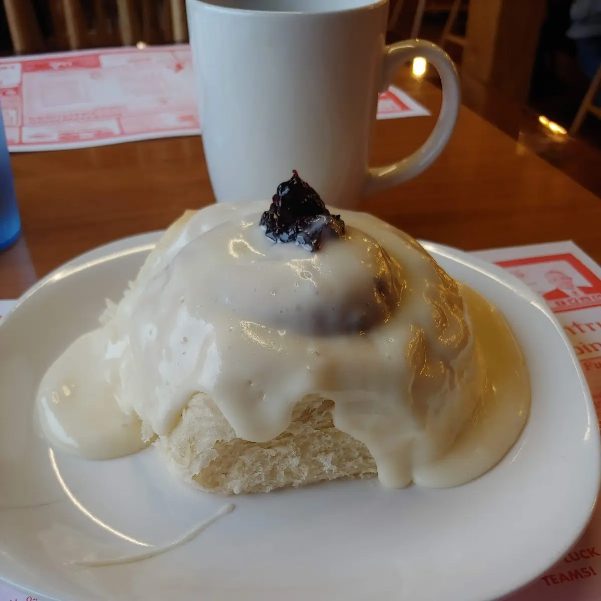 Raspberry Roll with Cream Cheese Icing