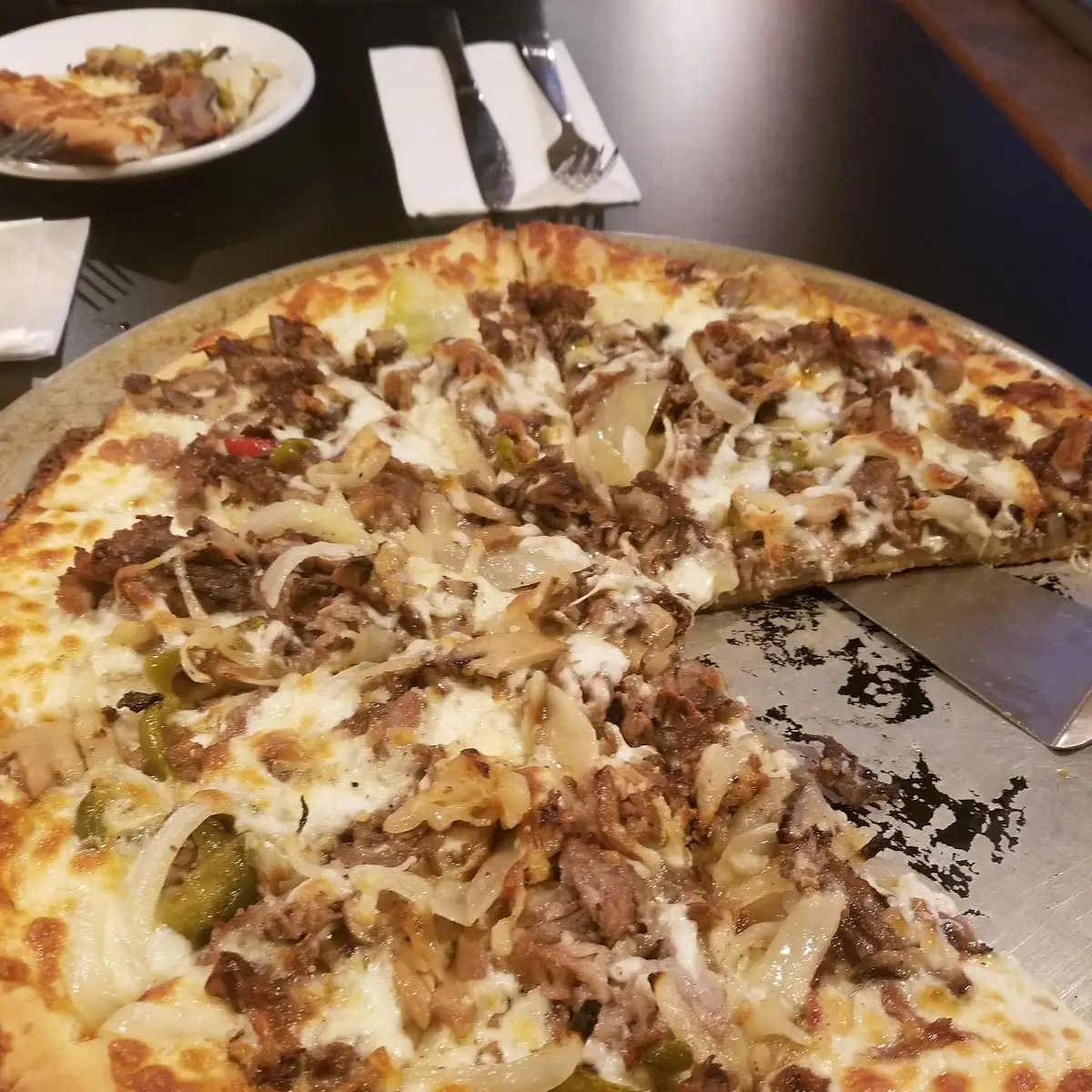 Steeler Cheesesteak Pizza