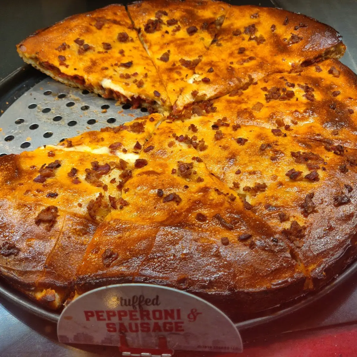 Stuffed Pepperoni and Sausage Pizza