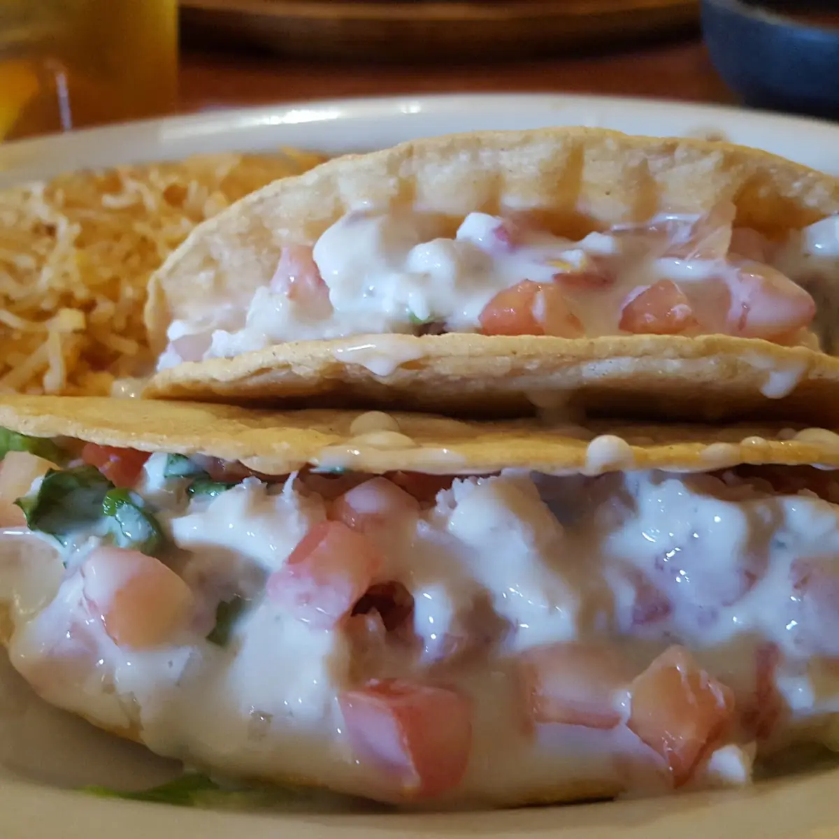 Two Fish Tacos with Queso