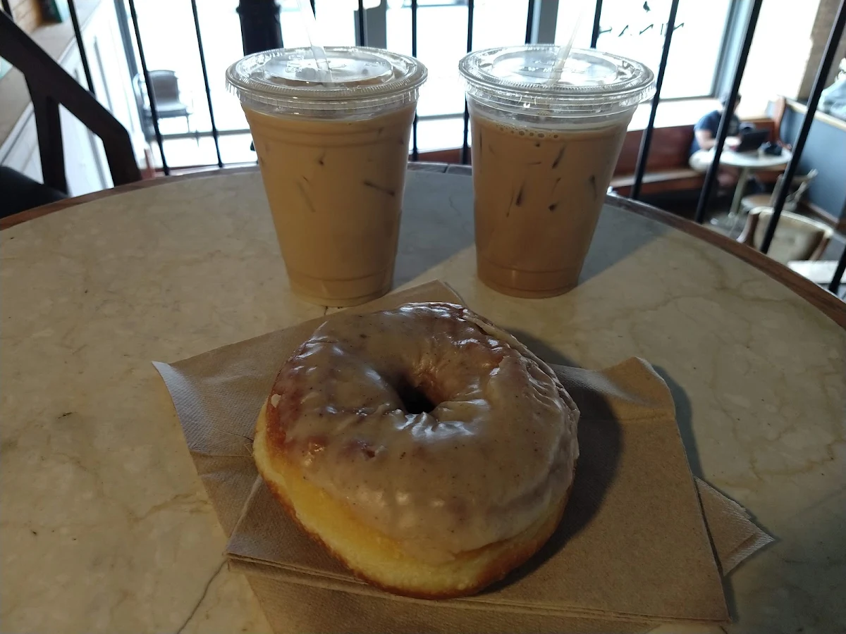 Iced Lattes and Maple Doughnut