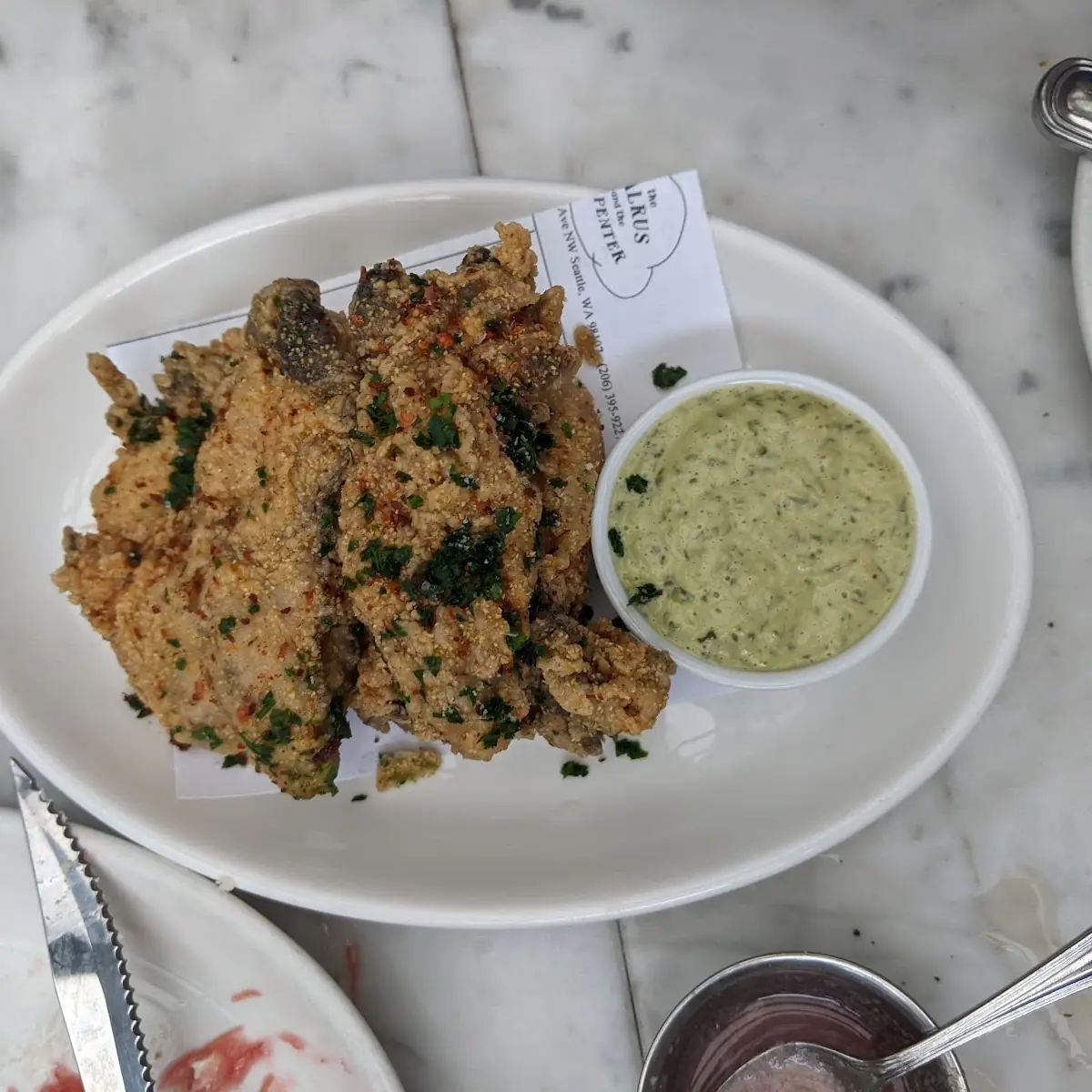 Fried Oysters Cilantro Aioli