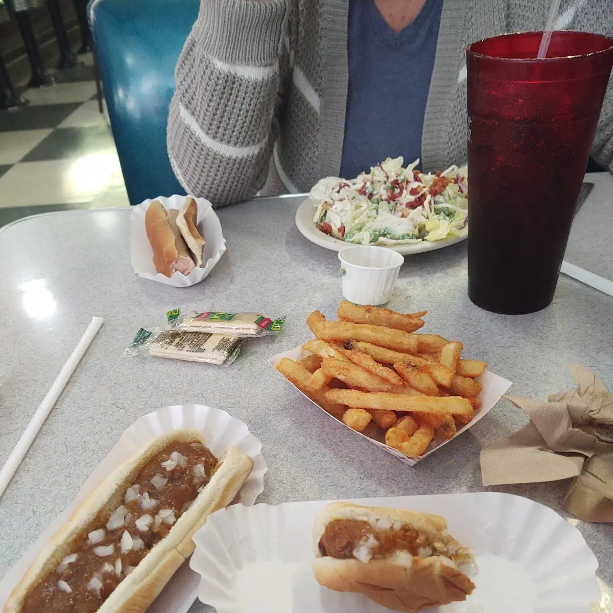 Chili Dog and Fries