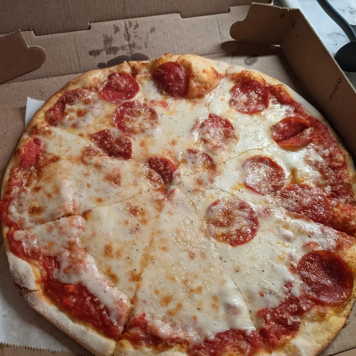 Half Cheese Half Pepperoni Pizza
