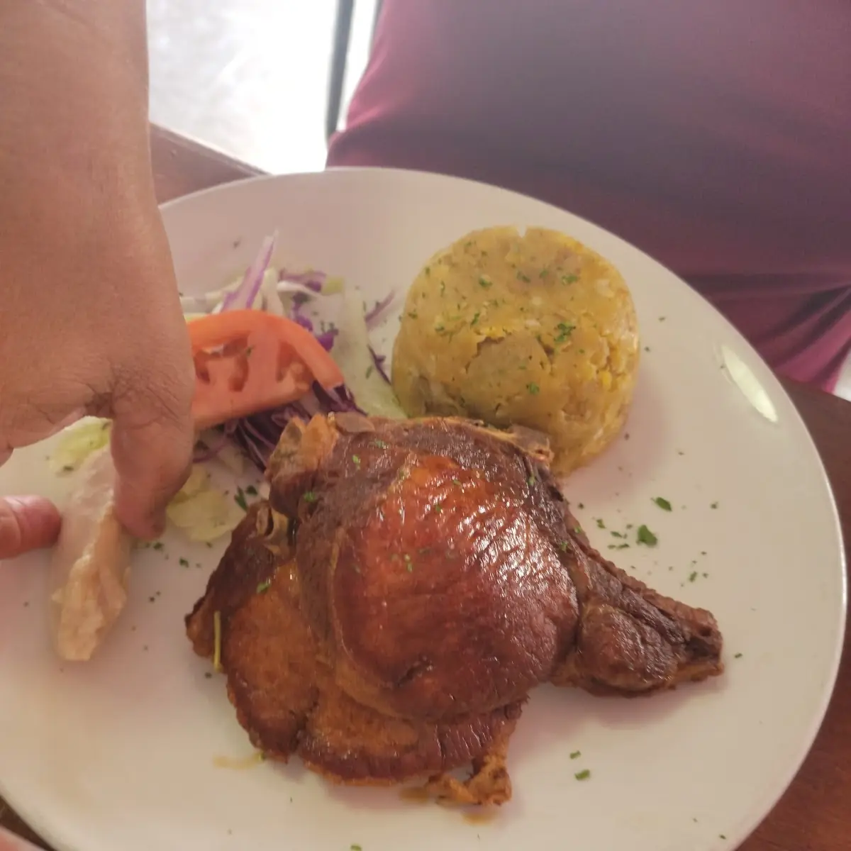 Chuletas Con Mofongo