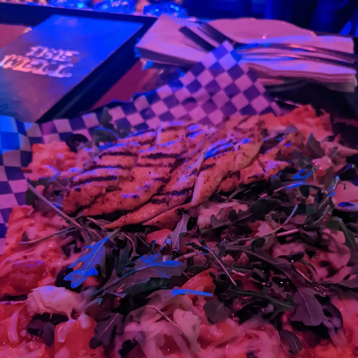 Flat Bread Pizza with Chicken