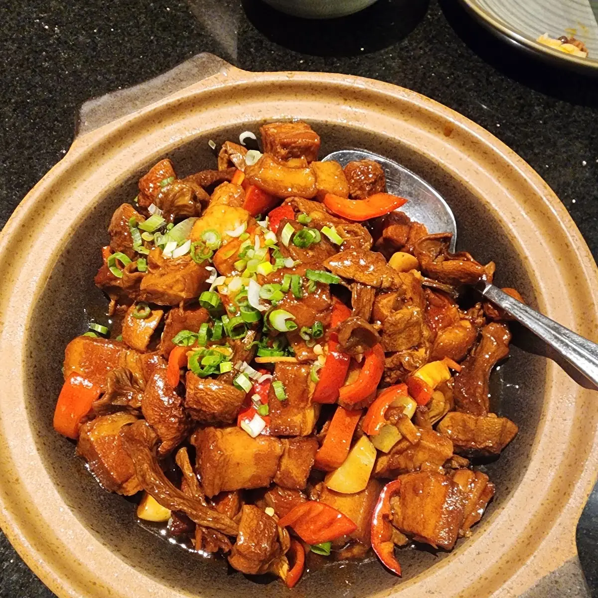Braised Pork Belly in Claypot