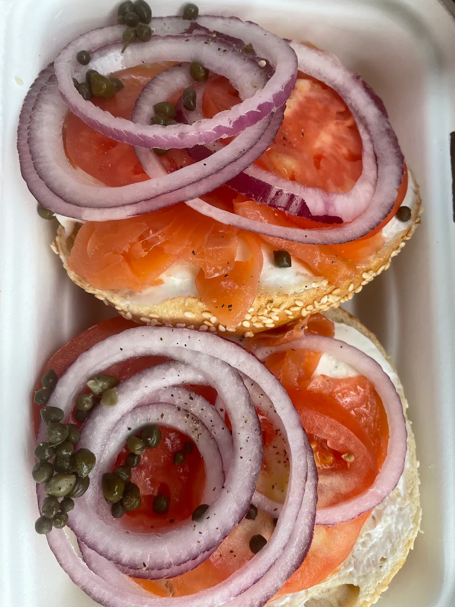 Open Face Lox Sandwich
