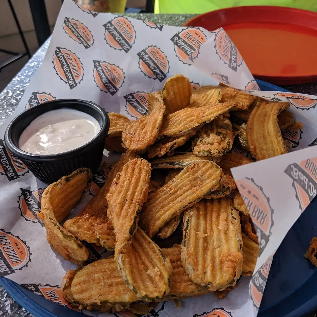 Fried Pickles with Ranch Dressing