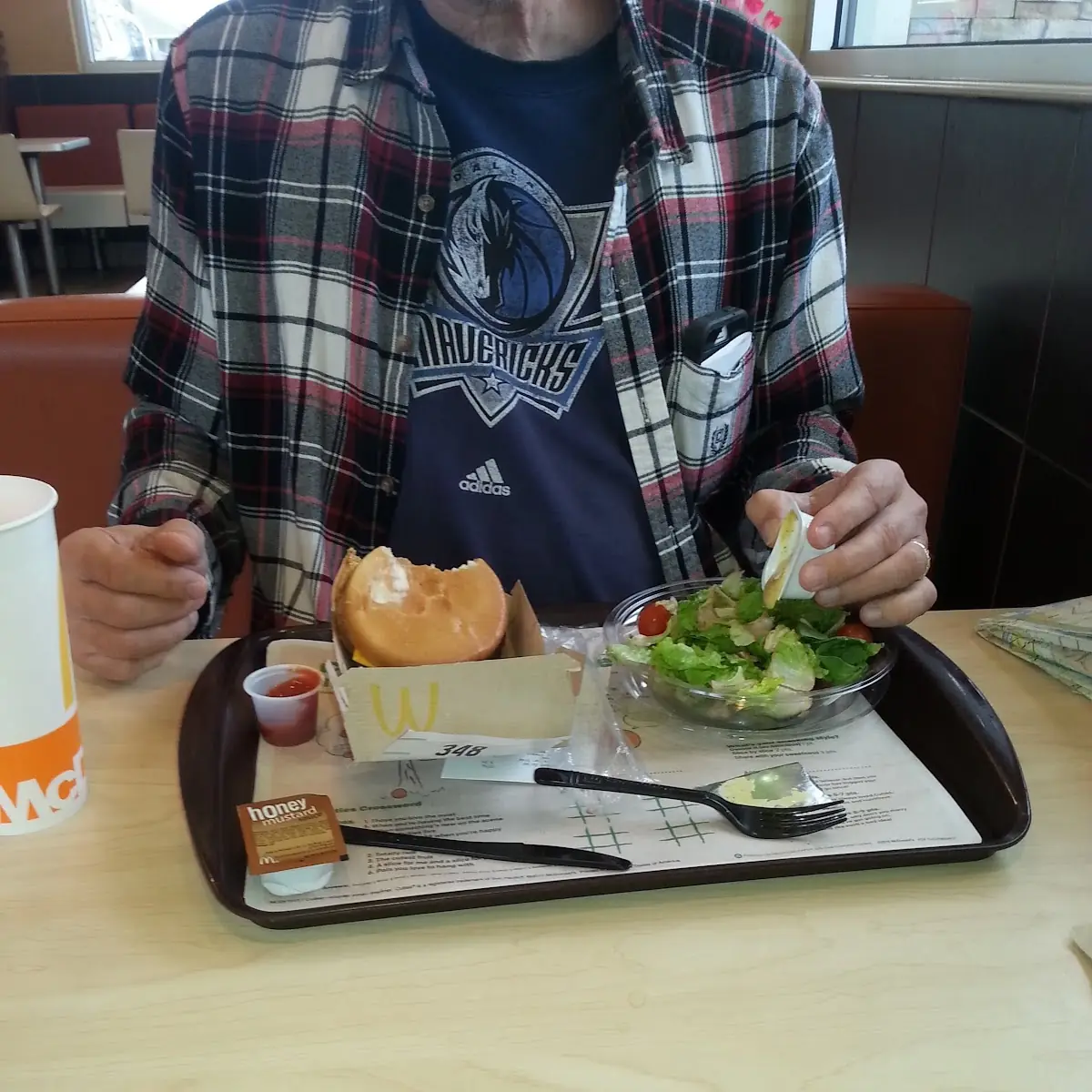 Burger and Side Salad