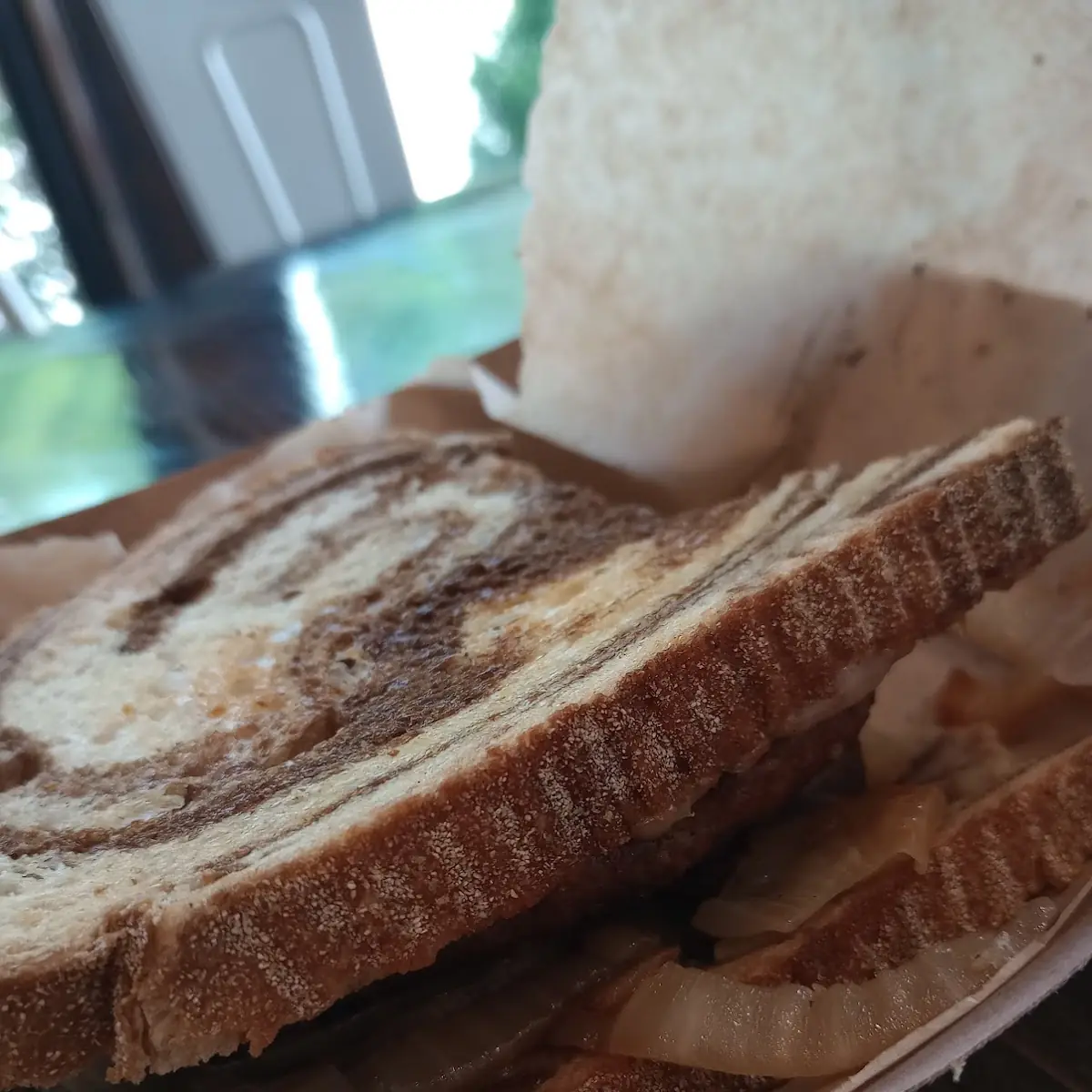 Patty Melt with Salad