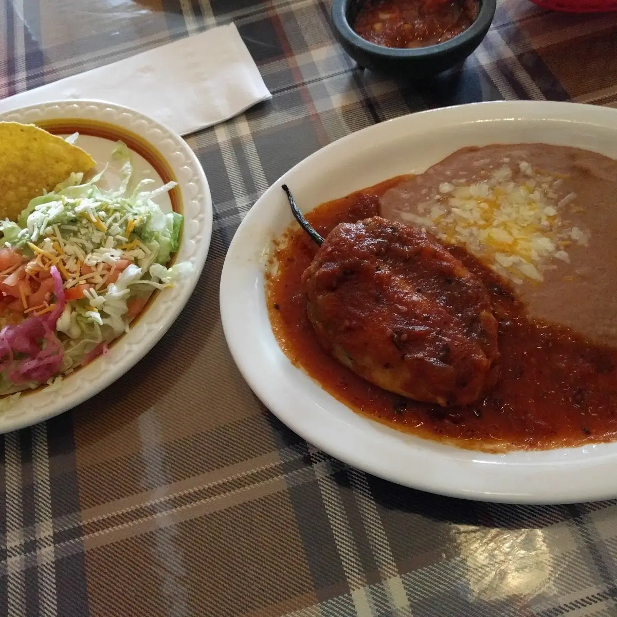 Chile Relleno Rice & Beans