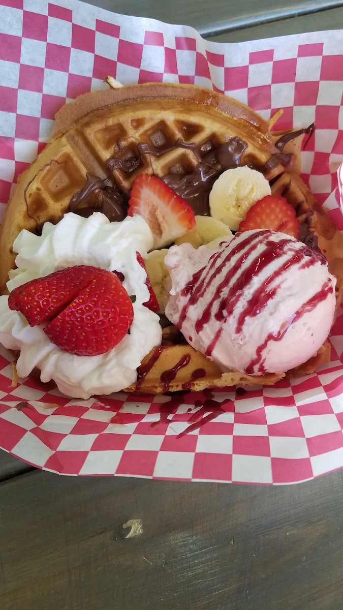 Strawberry Banana Nutella Waffle