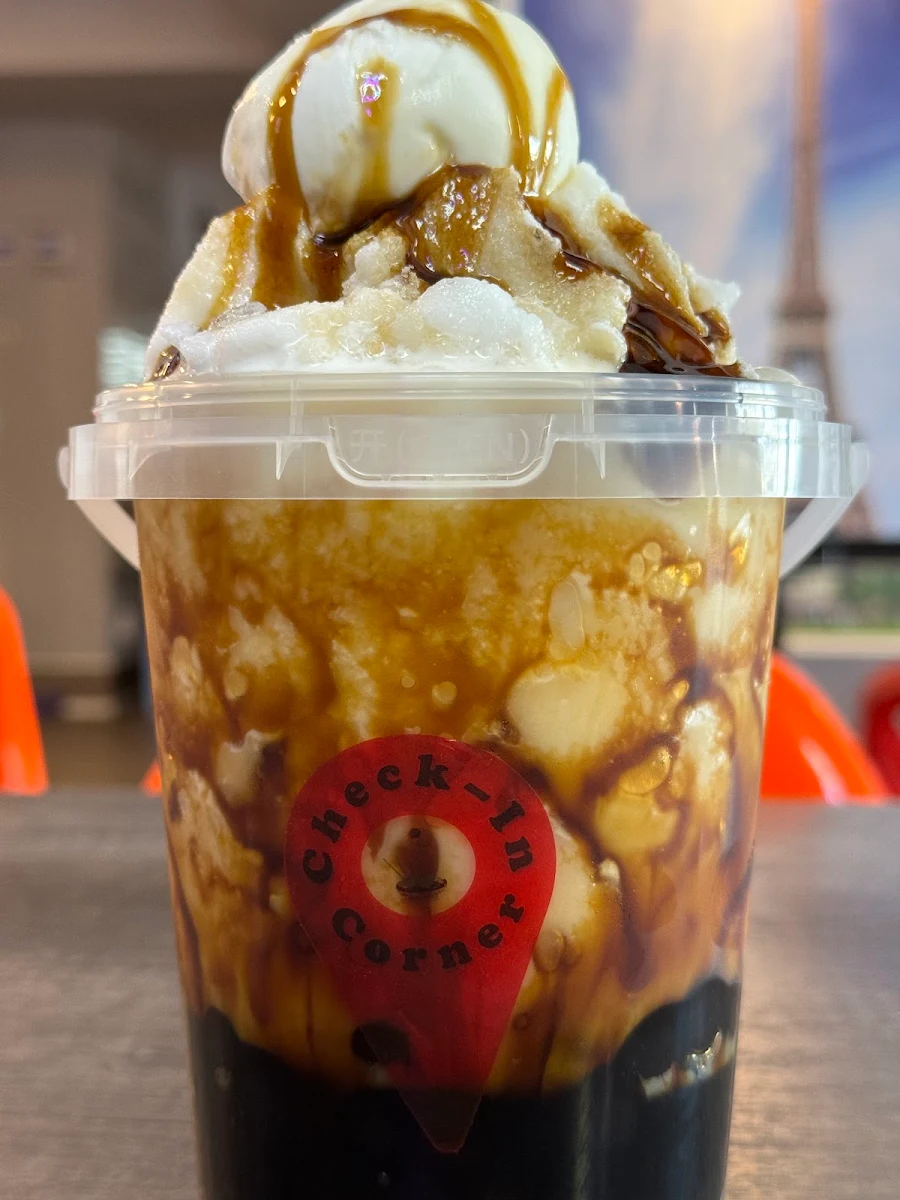 Brown Tapioca Milk Tea Smoothie, Check-In Corner