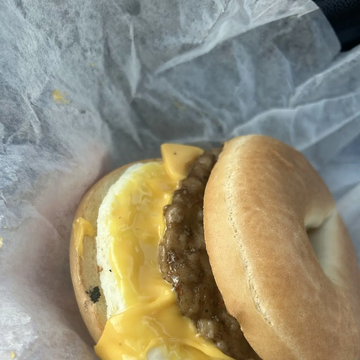 Sausage Egg & Cheese Bagel