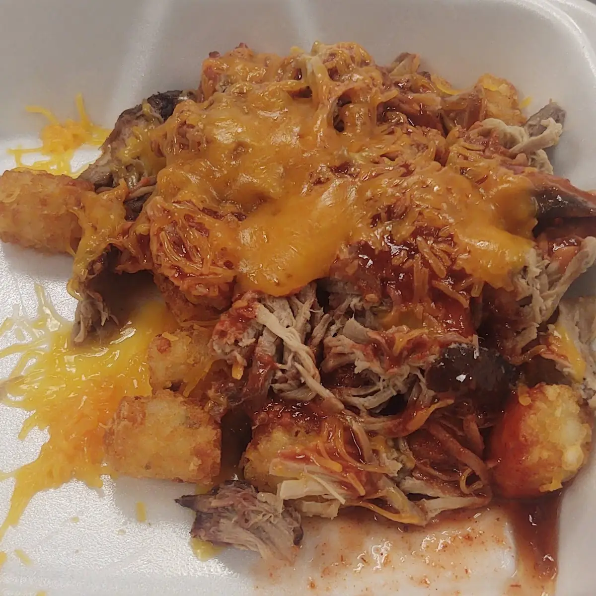 Pulled Pork Smothered Tater Tots