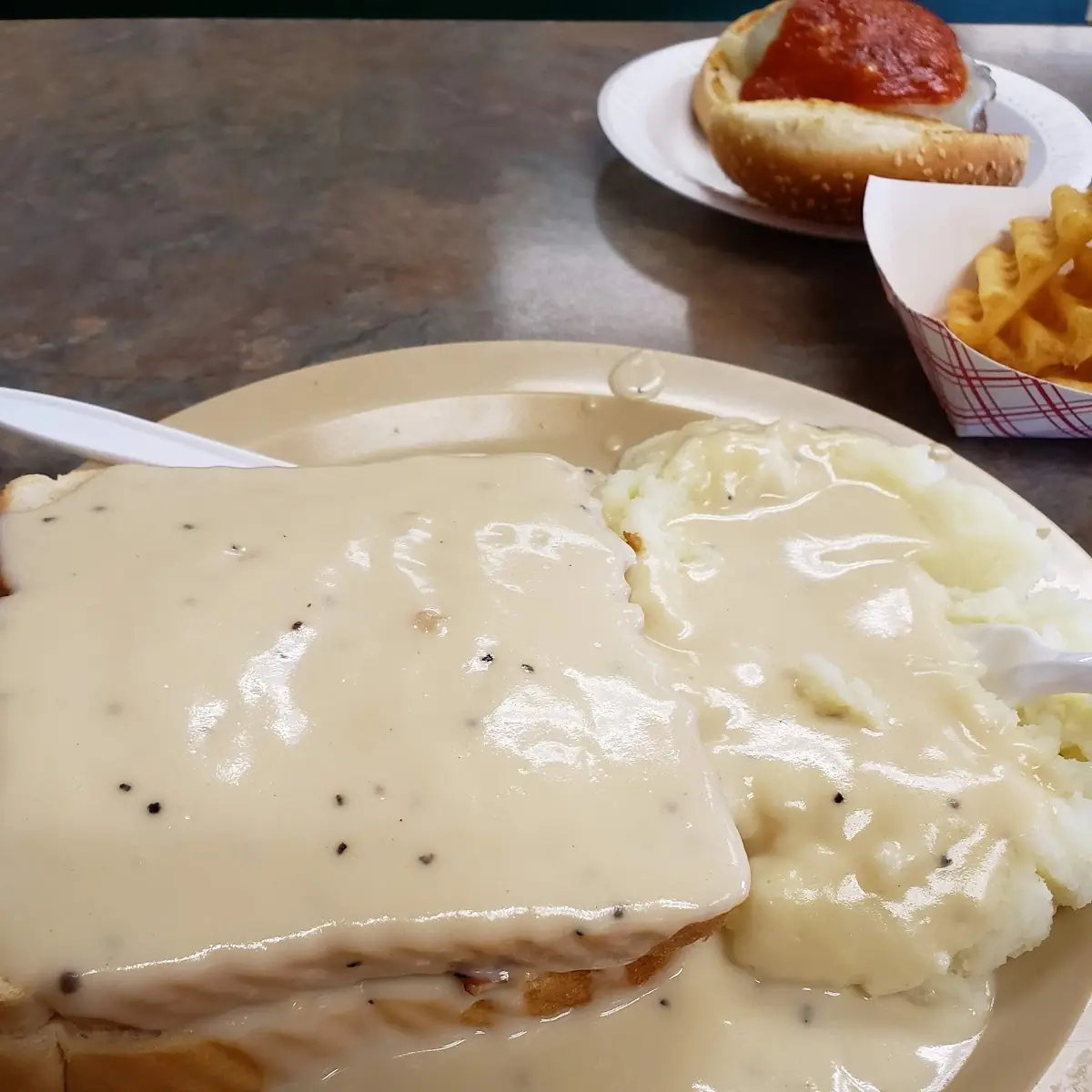 Hot Turkey Sandwich with Mashed Potatoes