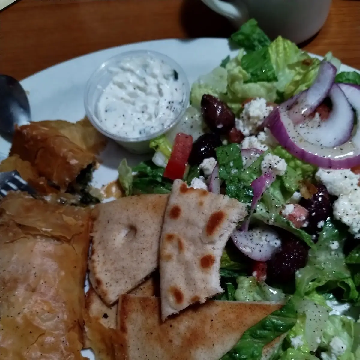 Spanikopita with Greek Salad