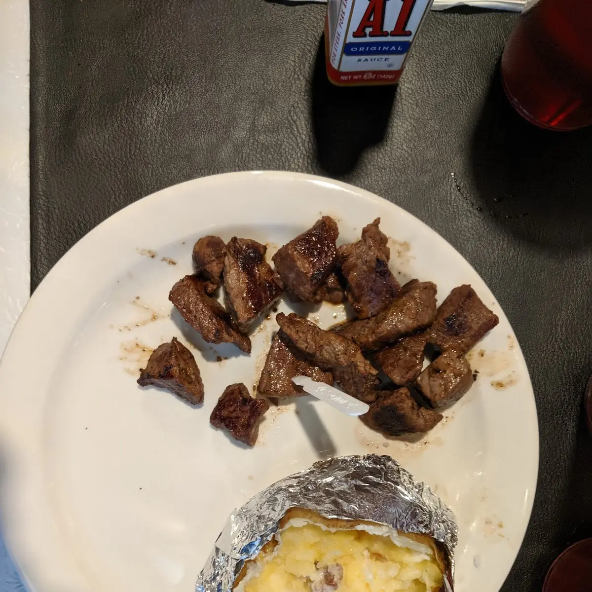 Beef Tips and Baked Potato