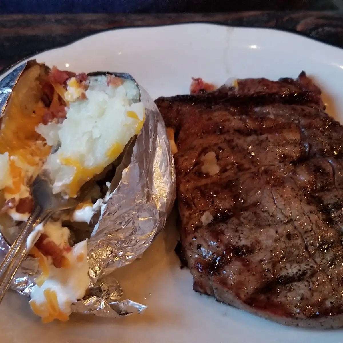Ribeye Steak Bake Potato Loaded