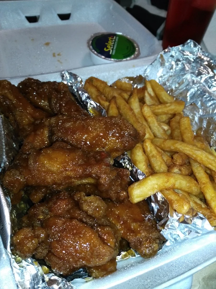 Honey Garlic Chicken Wings Dinner