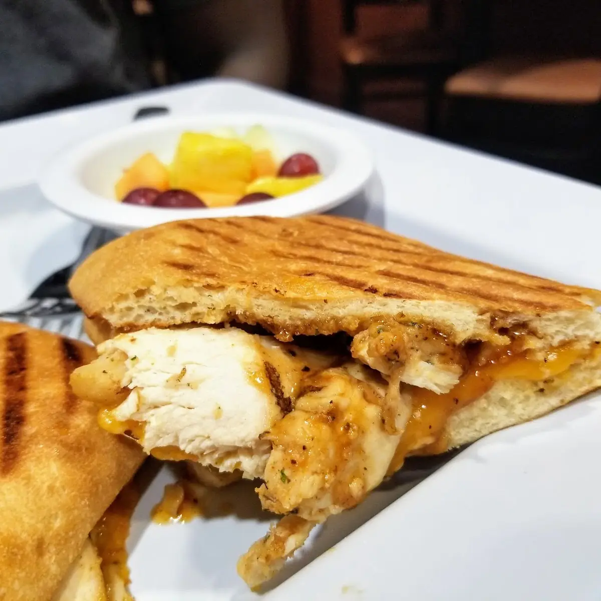 Chipotle Chicken Sandwich with Fruit