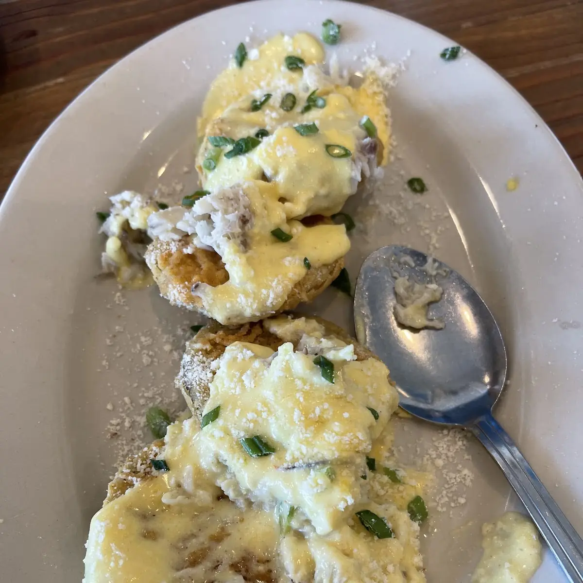 Fried Green Tomatoes with Crab Cakes