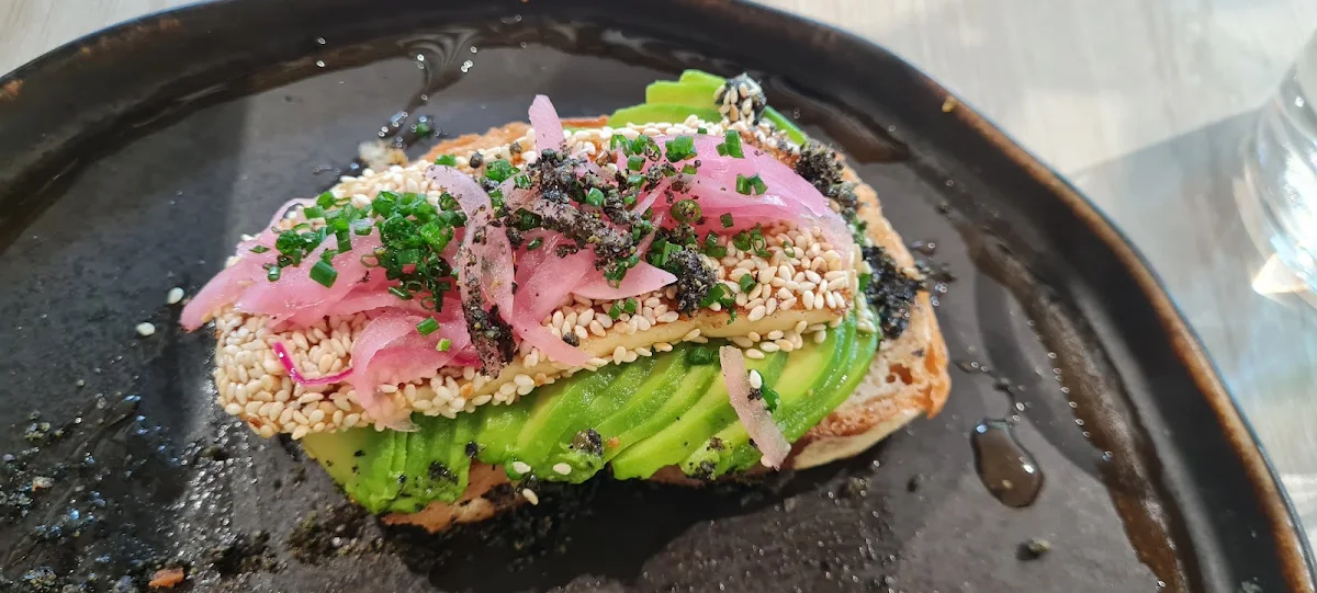 Avocado Haloumi Pickled Onion on Toast