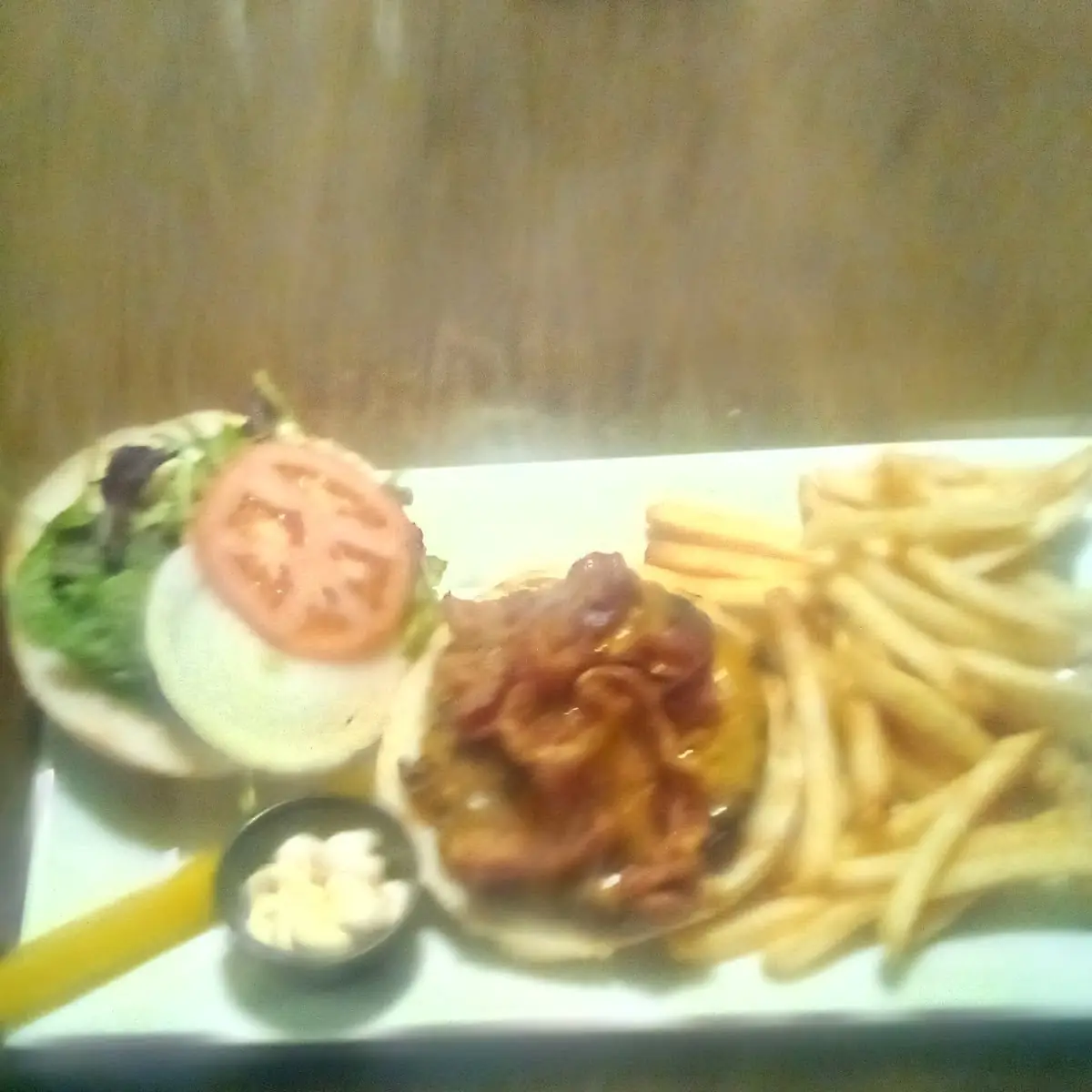 Bacon Cheddar Burger with Fries