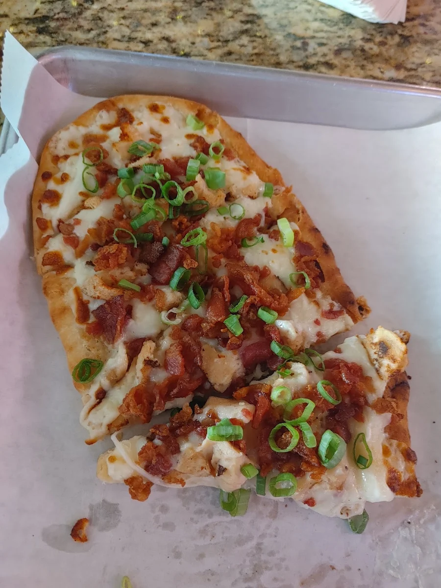 Chicken Bacon Ranch Flatbread Pizza