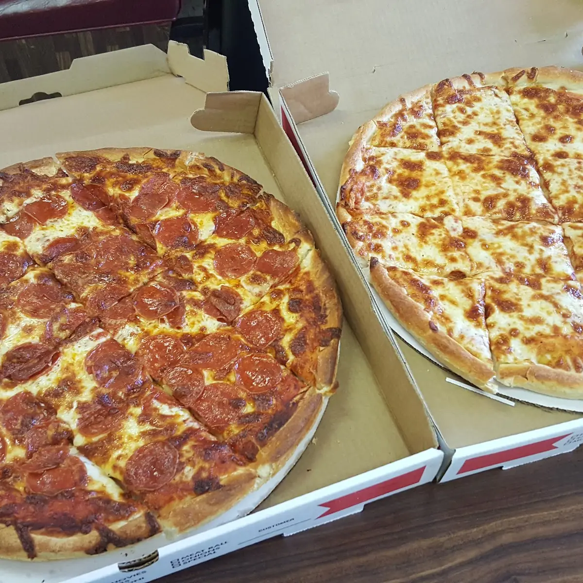 Pepperoni Pizza & Cheese Pizza
