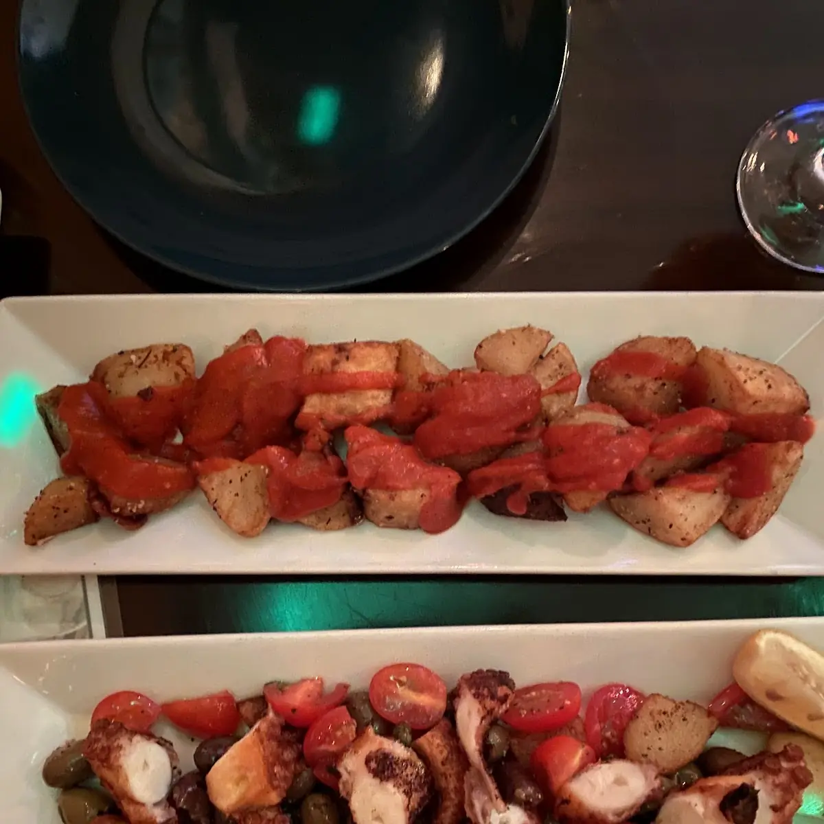Grilled Octopus and Patatas Bravas