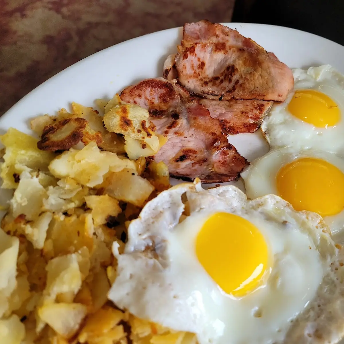 Two Eggs with Canadian Bacon