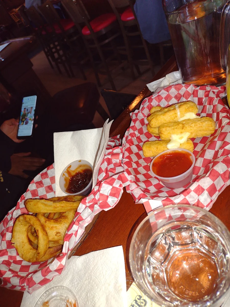 Mozzarella Sticks and Onion Rings