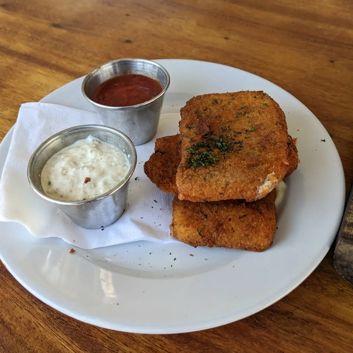 Fried Cheese with Dipping Sauce