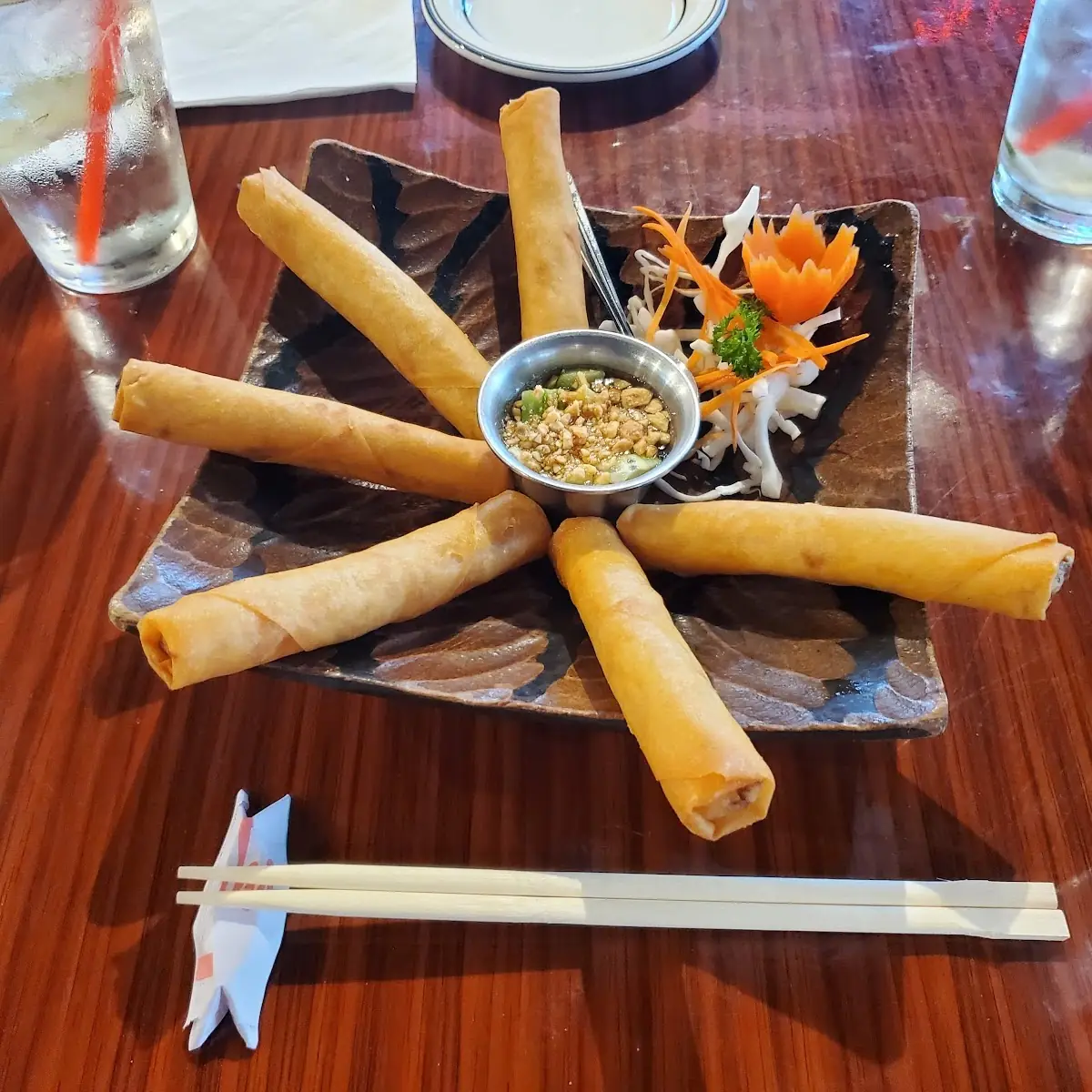 Crispy Spring Rolls with Dipping Sauce