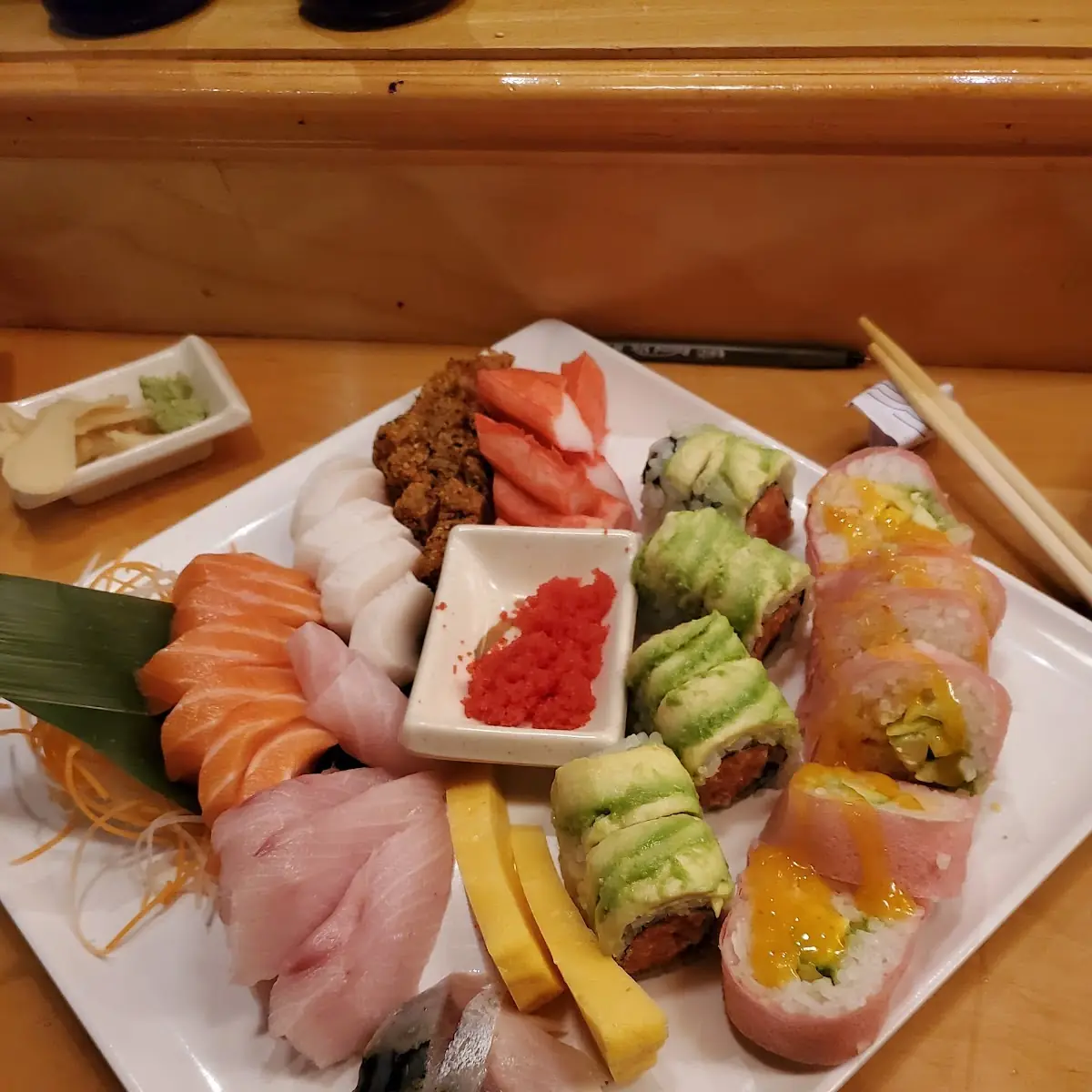 Rainbow Roll Salmon Sushi Snow White Roll Spicy Tuna Roll Fuji Yama Roll Salmon Sashimi