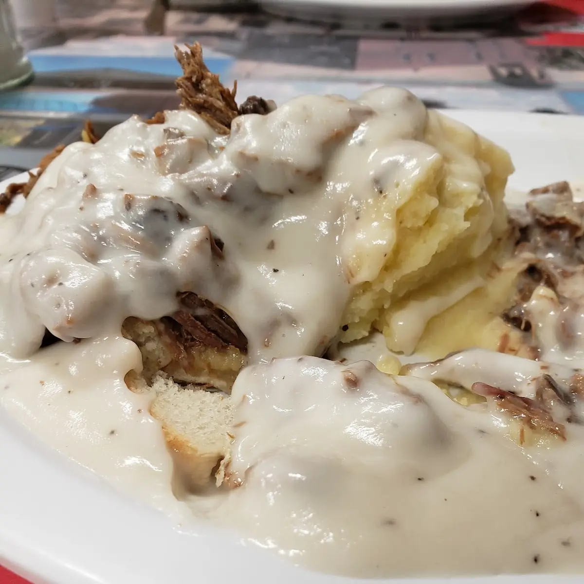 Roast Beef Open Face with White Gravy