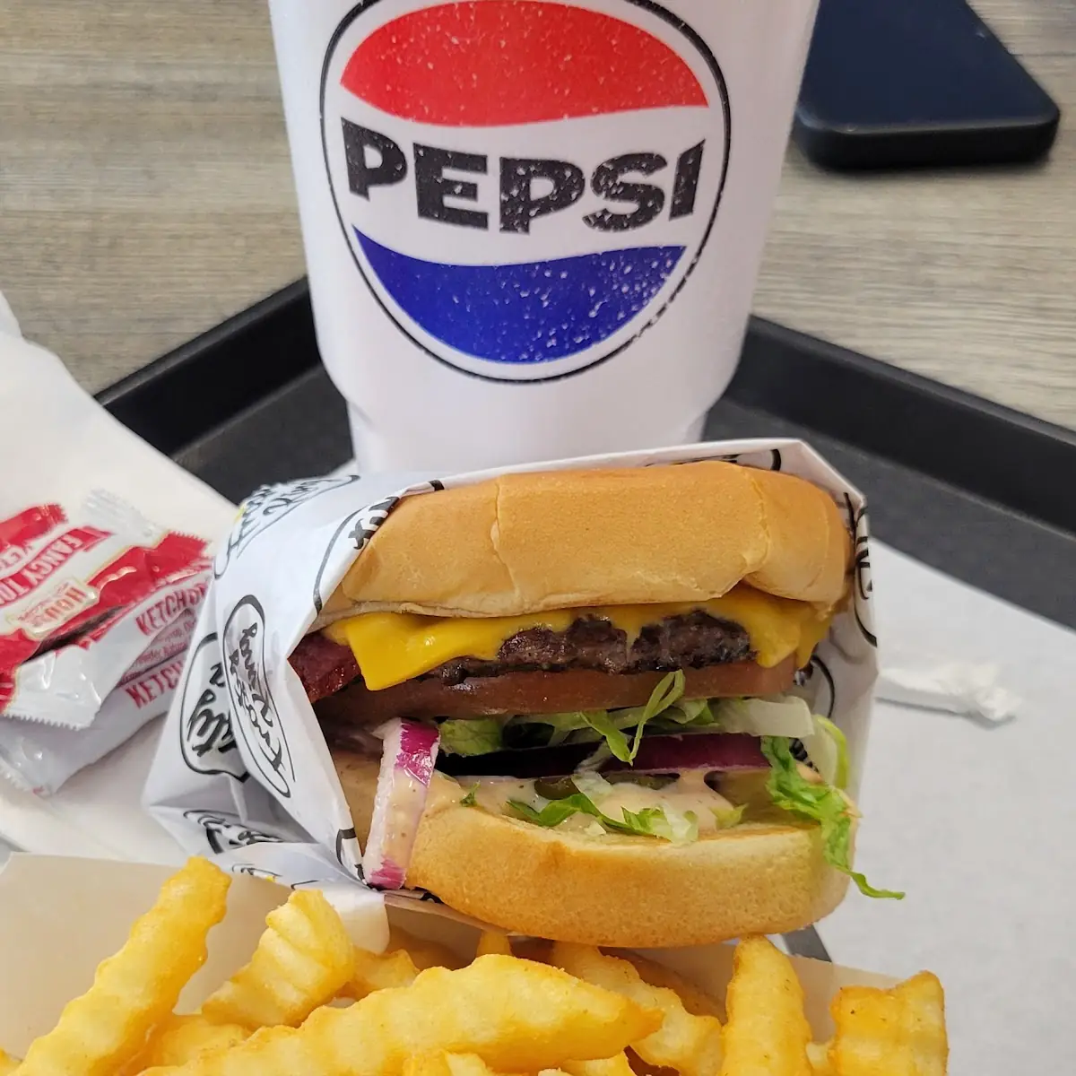 Jr Hamburger with Cheese Combo
