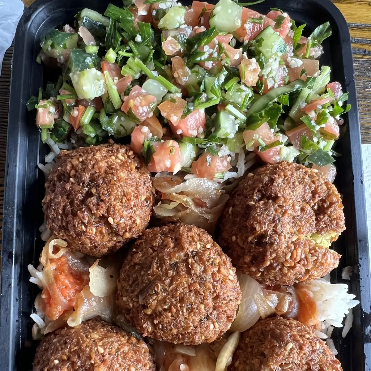 Falafel Plate with Rice