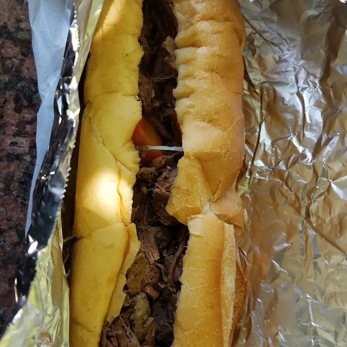 Hot Roast Beef Brisket Sandwich