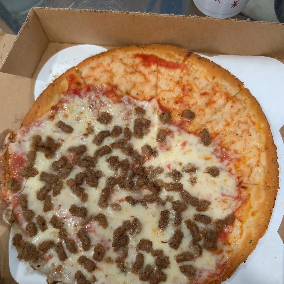 Cauliflower Crust Sausage Pizza