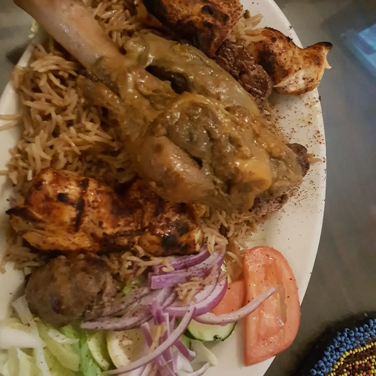 Lamb Shank and Kabuli Palao